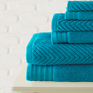 go to casablanca jaquard towel herringbone collection aqua